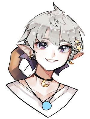 sketch+color bust